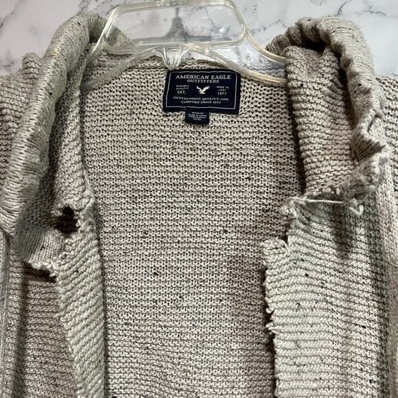 American Eagle Outfitters Distressed Hooded Sweater - Picture 2 of 4